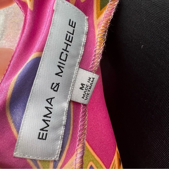 Gorgeous Retro‎ Floral Satin Cowl Neckline vintage Midi Slip  Dress - Picture 5 of 13